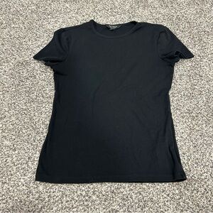 Ralph Lauren Black Label Black Short Sleeve Tshirt Size Small Womens Cotton